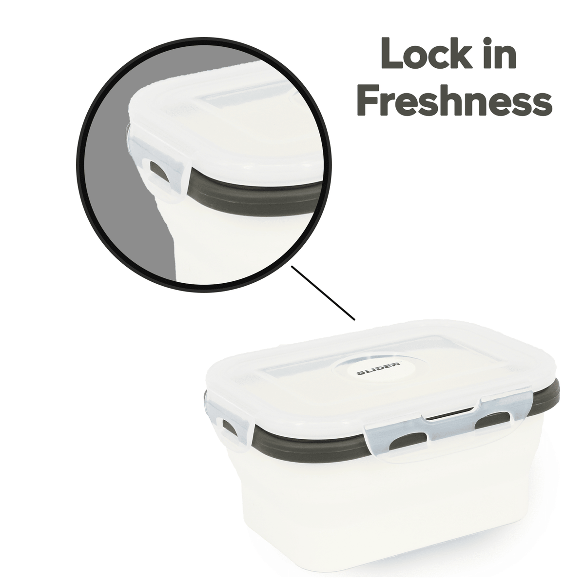 GLIDER Collapsible Bento Container Set with Vented Lids