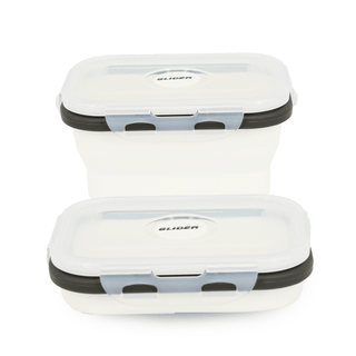 Glider Collapsible Bento Box Set - Leak-Proof Silicone Lunch Containers