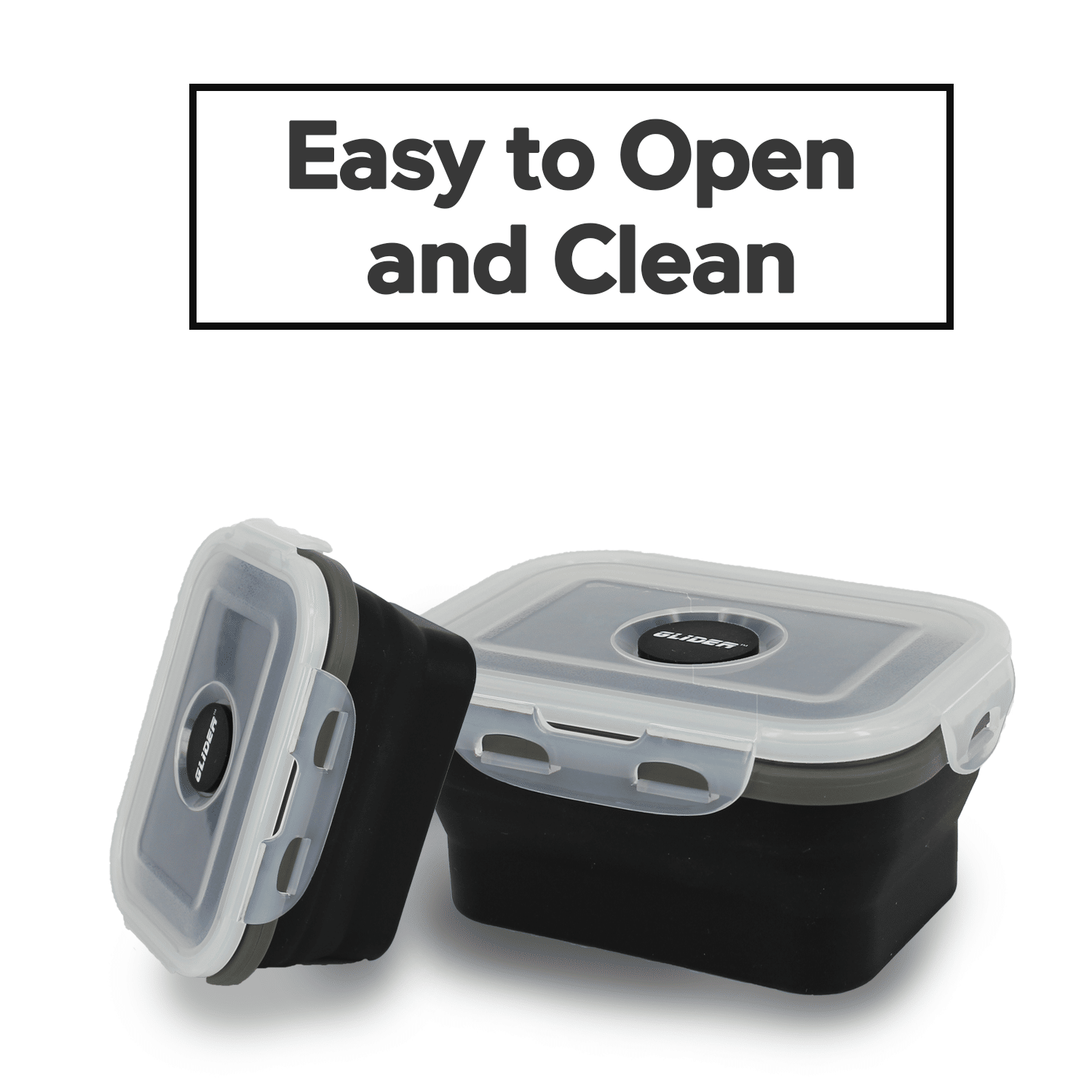 GLIDER S20 Black Bento Premium Lunch Box & Food Storage Container
