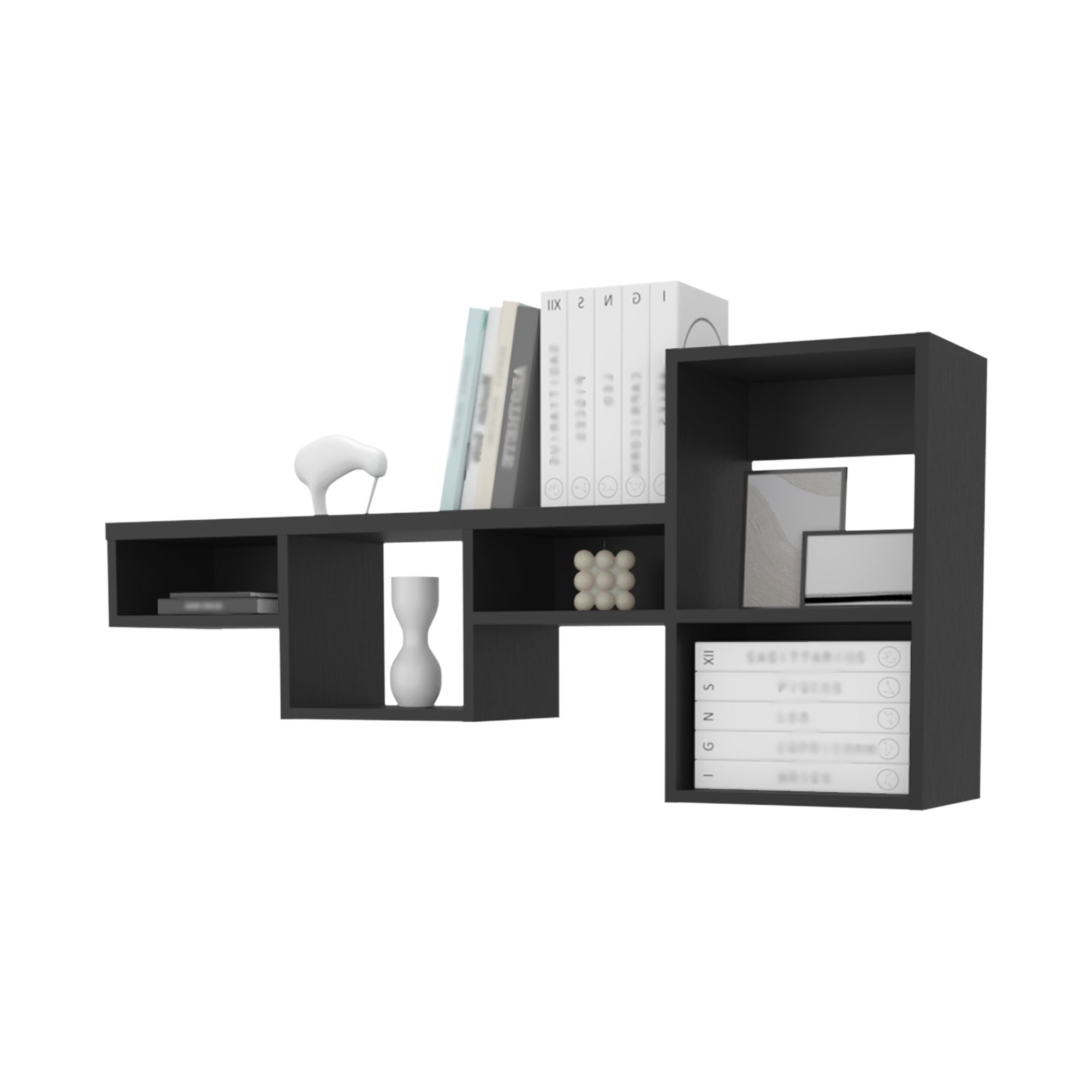 Globe Wall-Mounted Shelf Unit with 5 Shelves