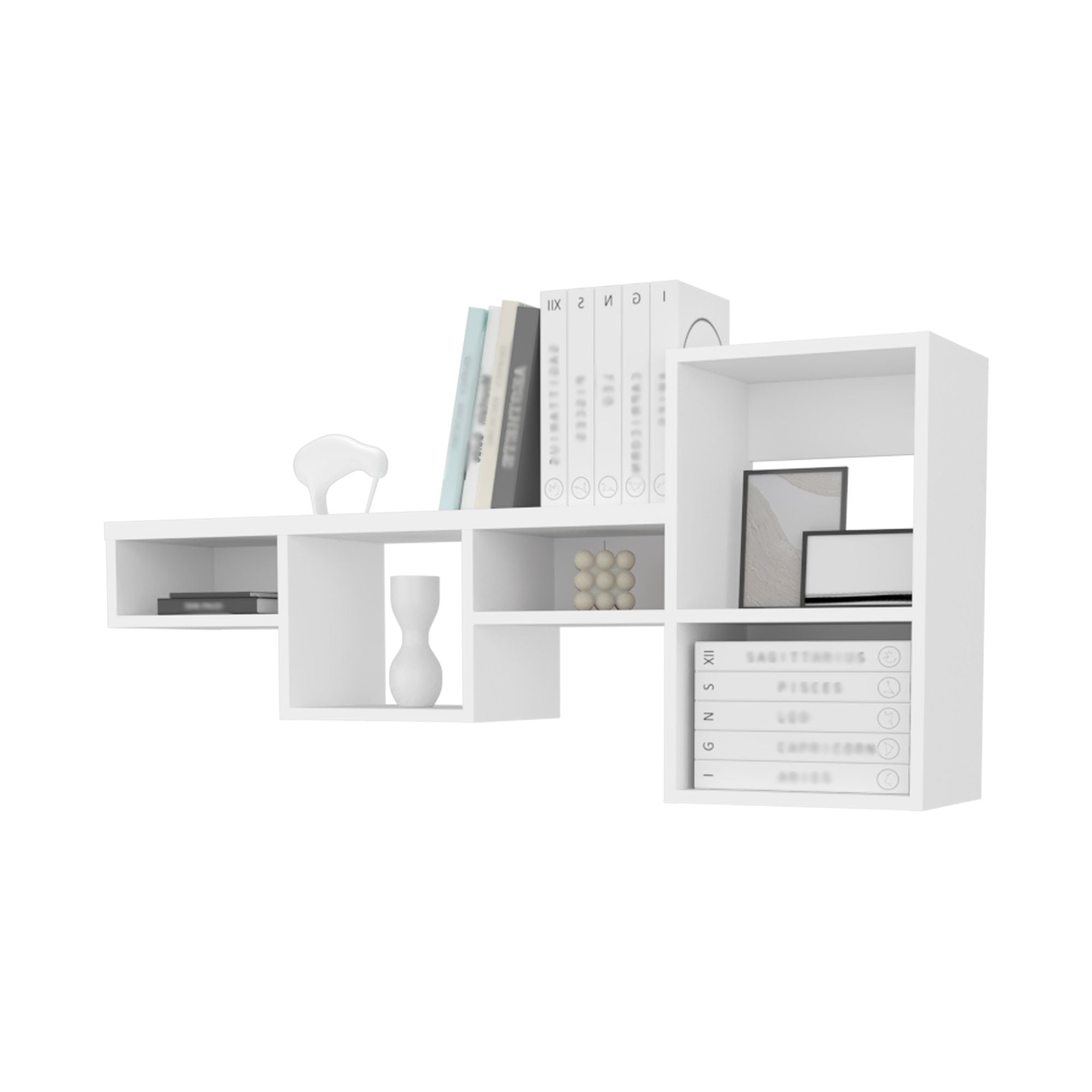 Globe Wall-Mounted Shelf Unit – 5-Tier Floating Shelves for Living Room & Office