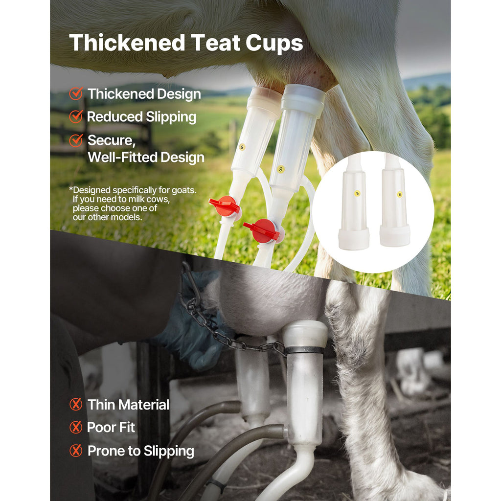 Cordless Electric Milking Machine for Goats