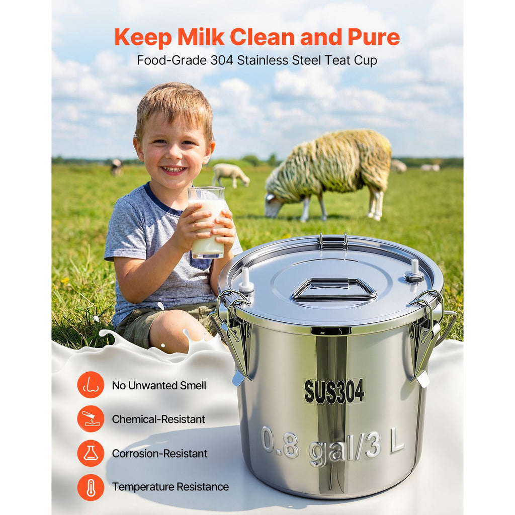 Cordless Electric Milking Machine for Goats