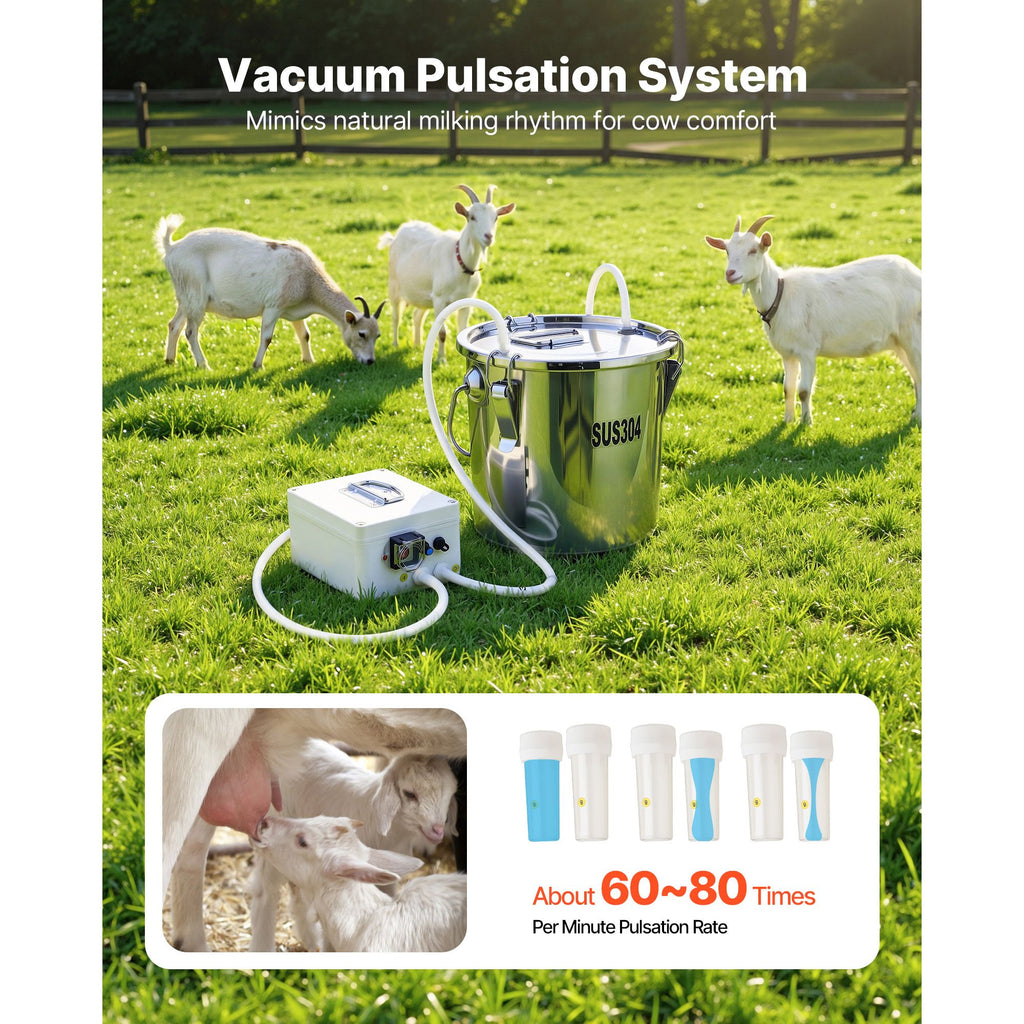 Cordless Electric Milking Machine for Goats