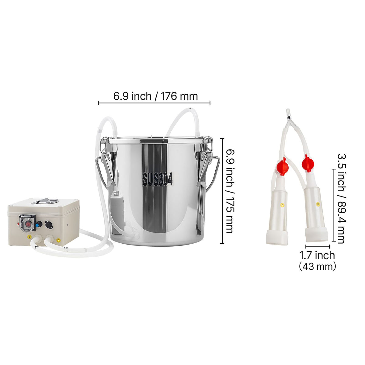 Cordless Electric Milking Machine for Goats