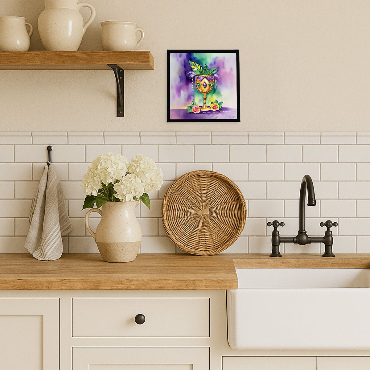 Mardi Gras Goblet Framed Wall Art