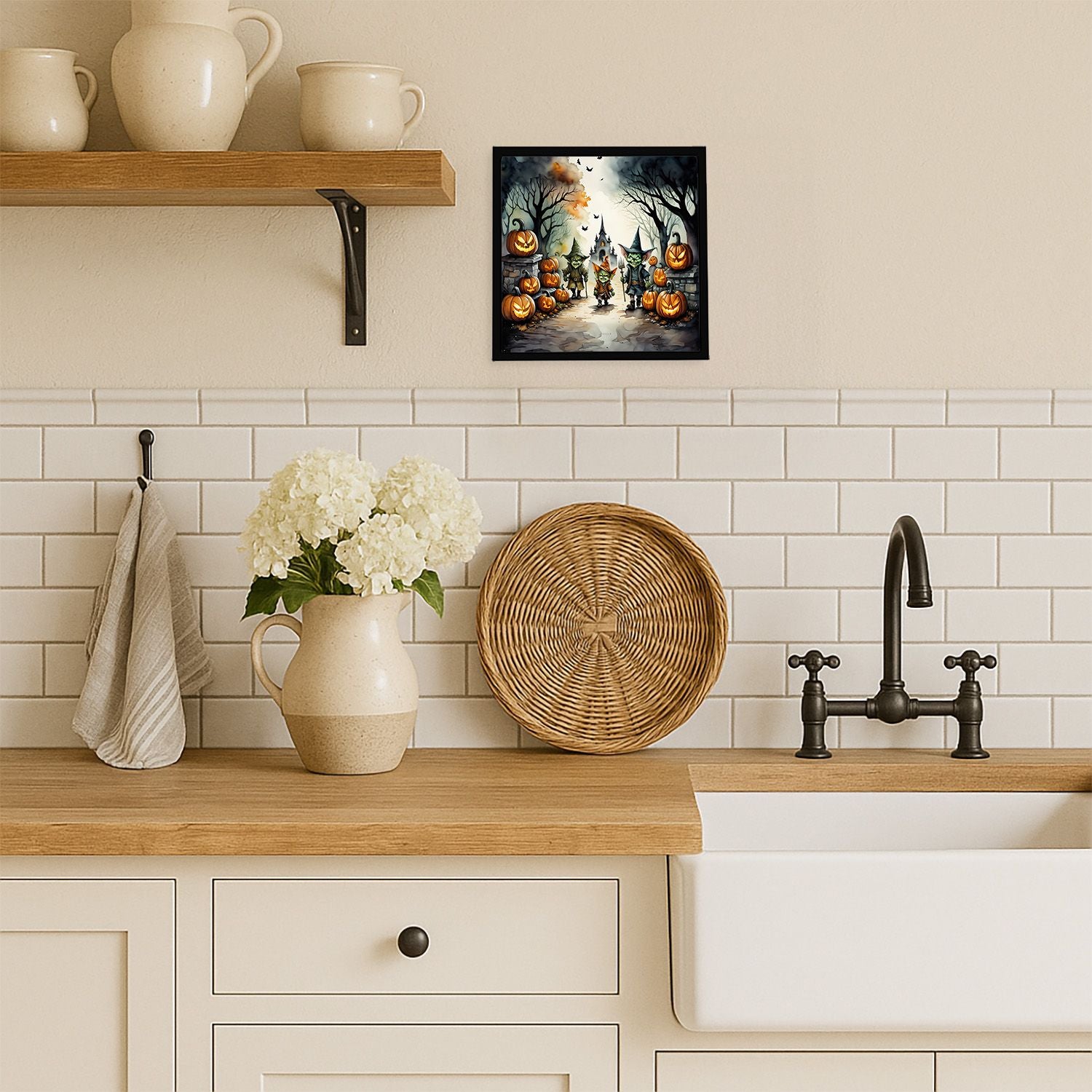 Spooky Halloween Goblins Framed Wall Art