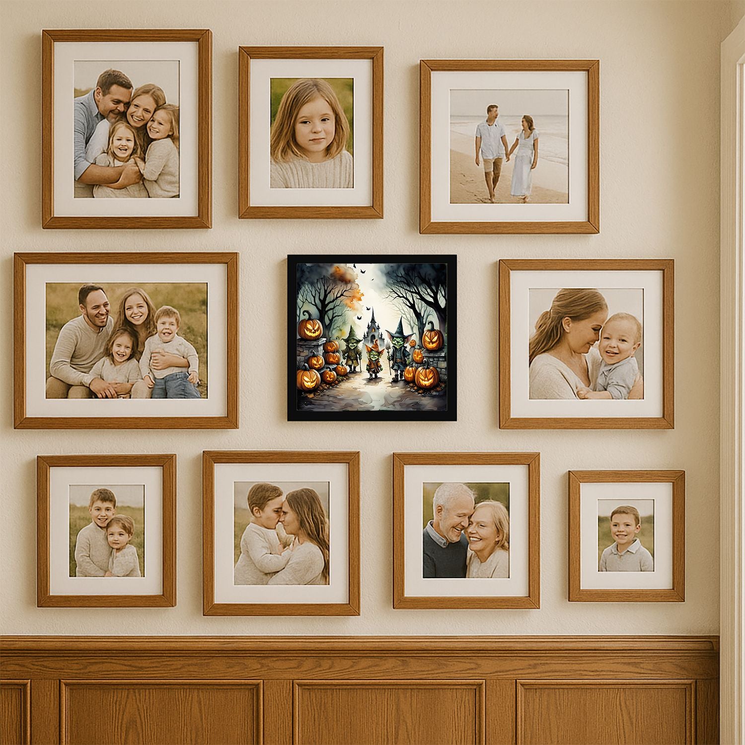 Spooky Halloween Goblins Framed Wall Art