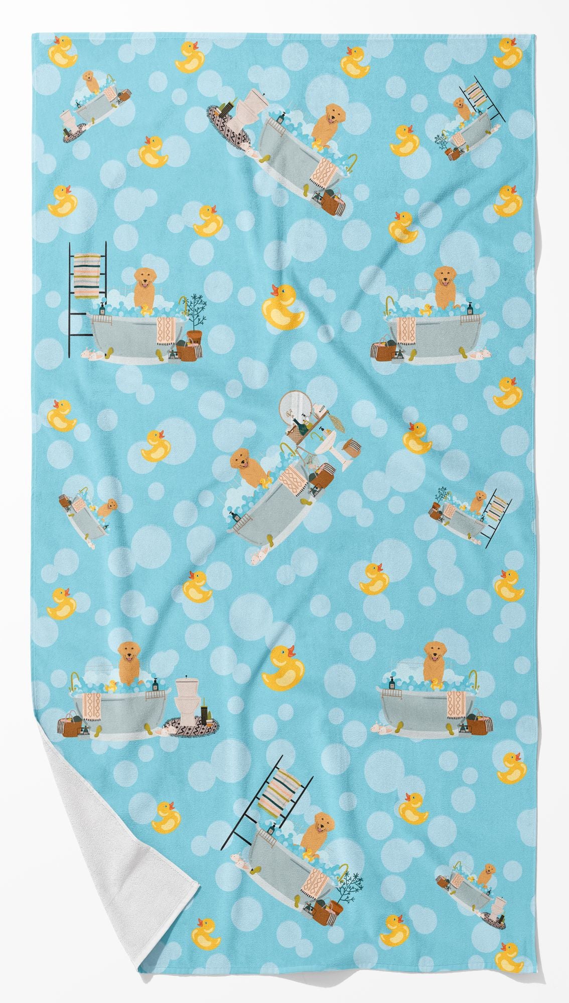 Golden Retriever Artwork Bath and Fitness Towel