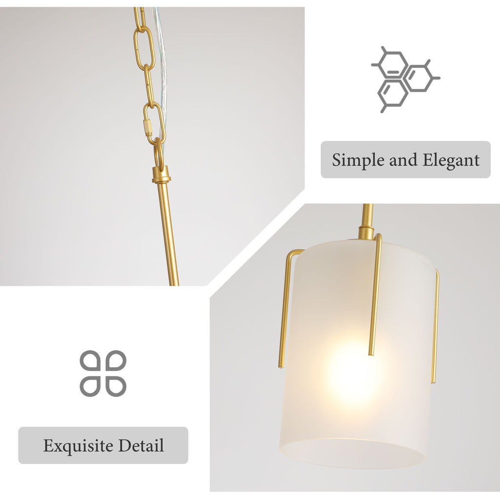 Dual-State Gold Pendant Light | Sleek Decor to Warm Glow