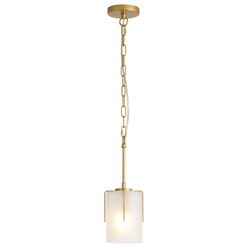 Dual-State Gold Pendant Light | Sleek Decor to Warm Glow