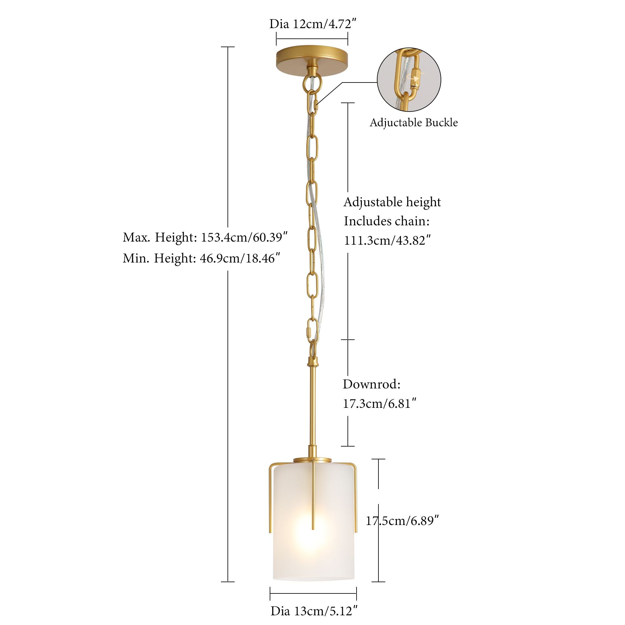 Dual-State Gold Pendant Light | Sleek Decor to Warm Glow