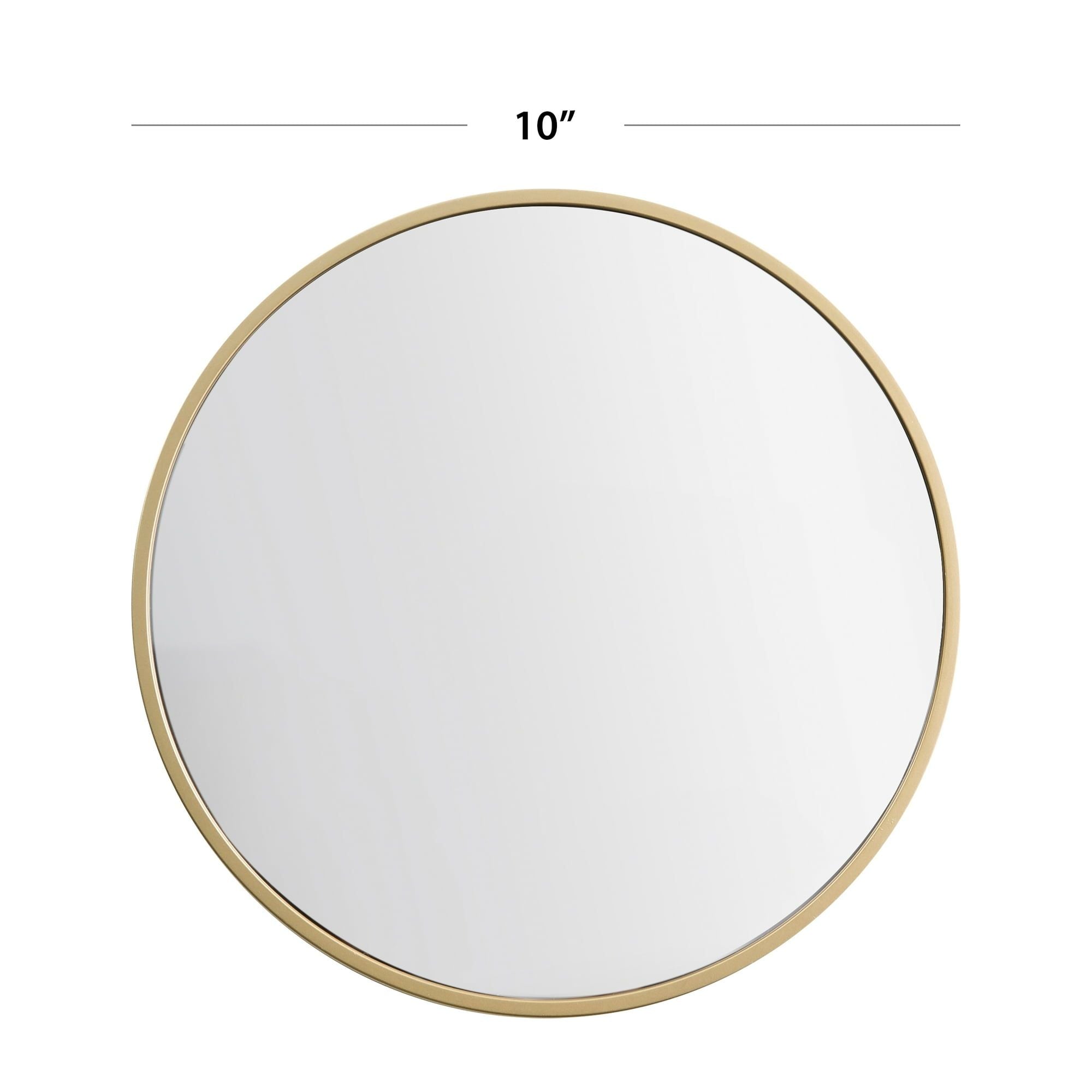 Gold Round Small Decorative Wall Mirror Set of 3