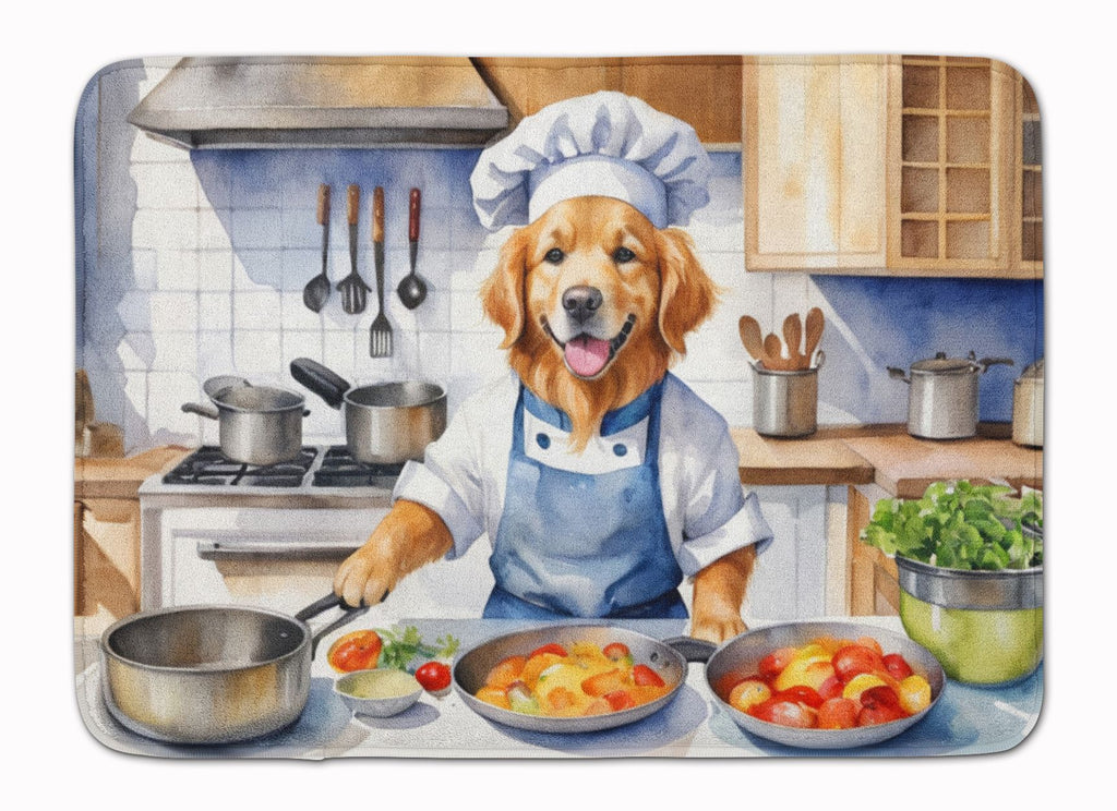 Golden Retriever The Chef Cushioned Kitchen Mat