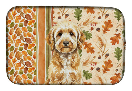 Goldendoodle Heirloom Fall Dish Drying Mat
