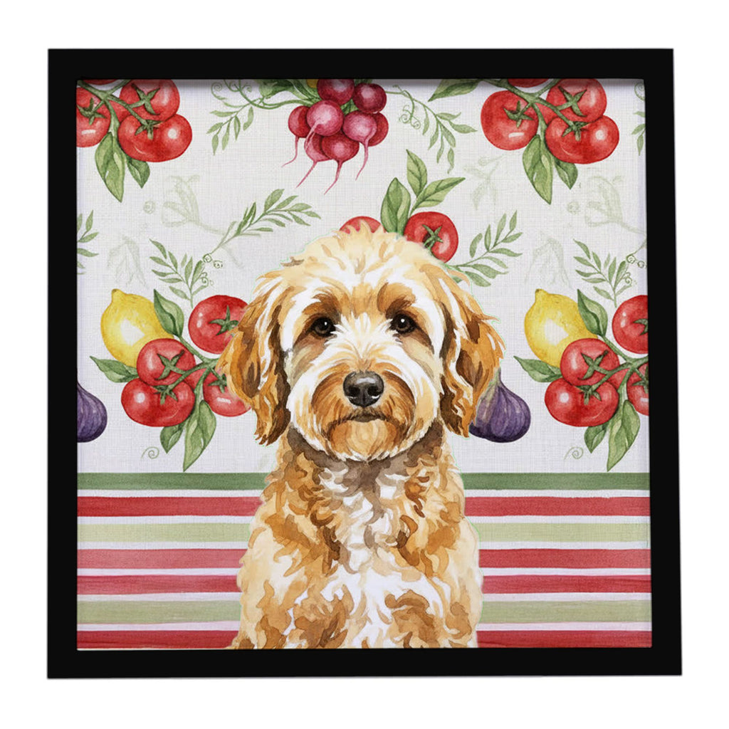 Goldendoodle Vegetables Framed Wall Art