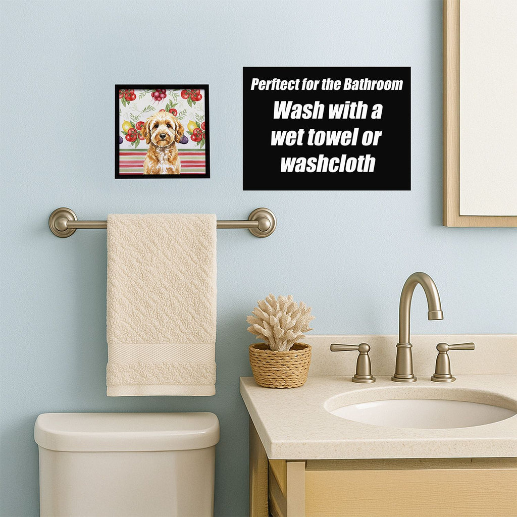 Goldendoodle Vegetables Framed Wall Art