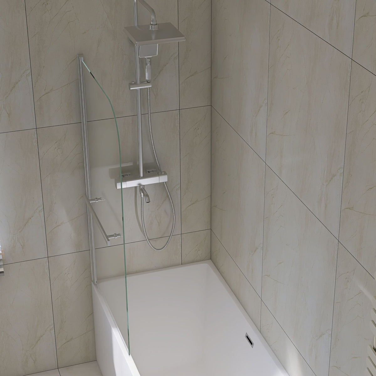 Goodyo Frameless Pivoting Bathtub Screen