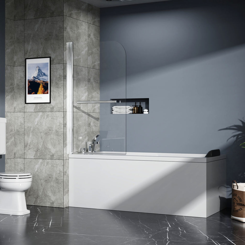 Goodyo Frameless Pivoting Bathtub Screen