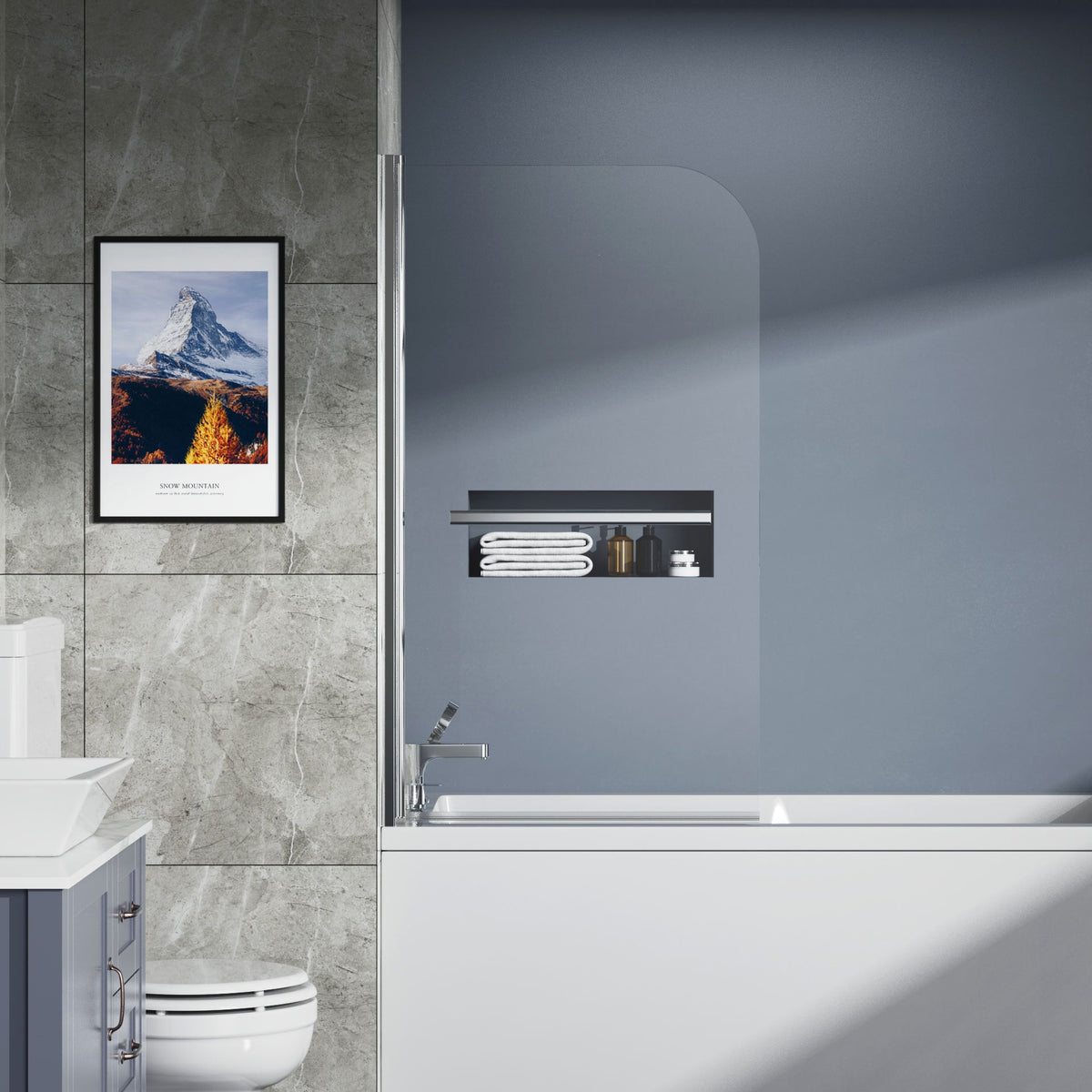 Goodyo Frameless Pivoting Bathtub Screen