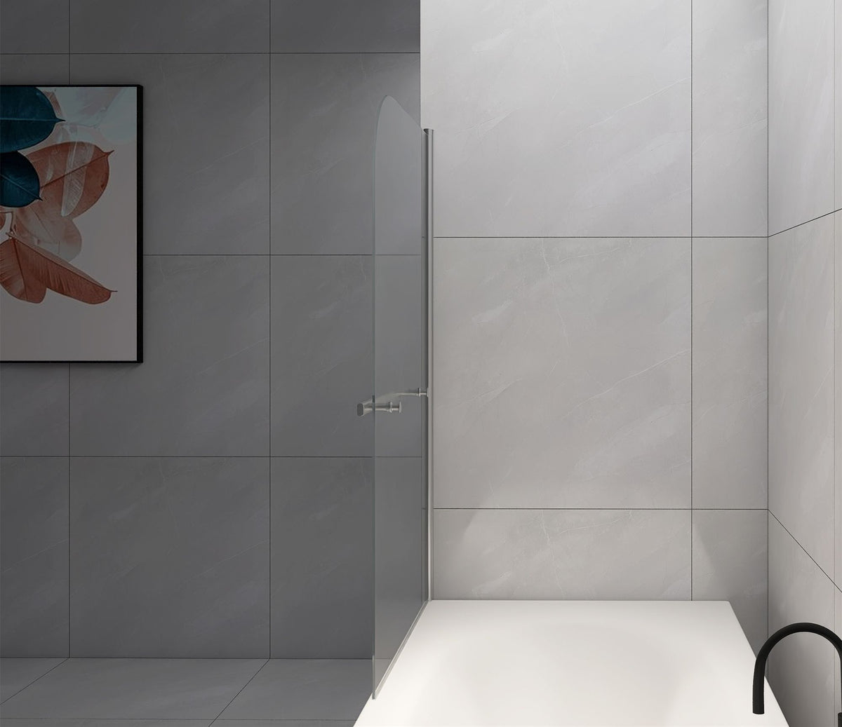 Goodyo Frameless Pivoting Bathtub Screen