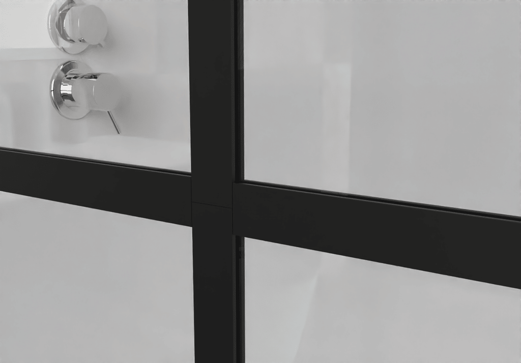 Black Full-Frame Fixed Shower Screen
