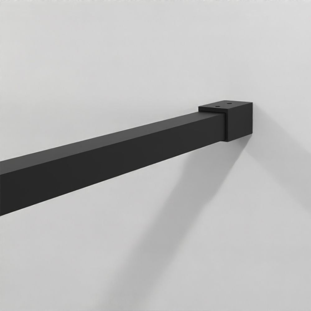 Black Full-Frame Fixed Shower Screen for Walk-In Wet Rooms