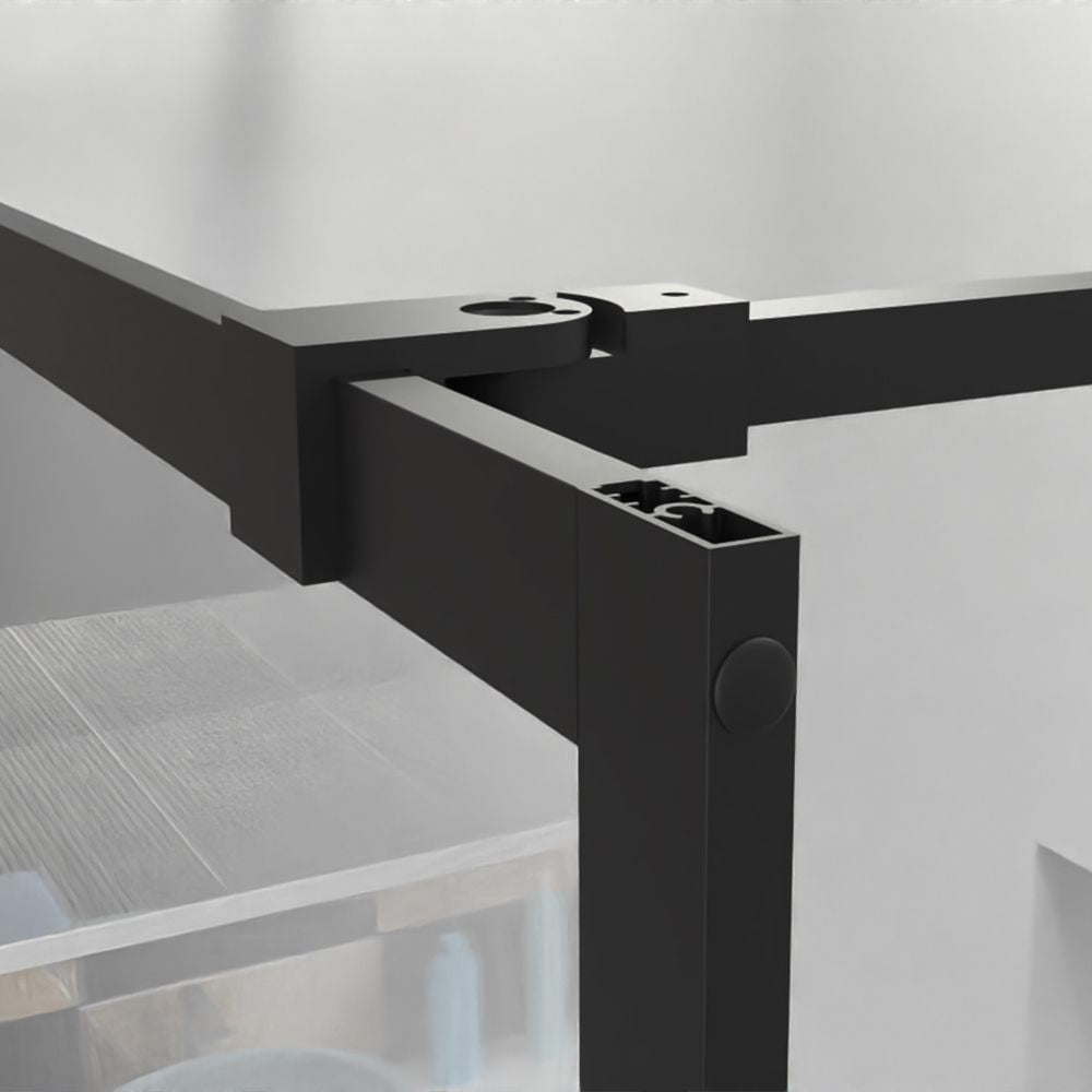 Black Full-Frame Fixed Shower Screen for Walk-In Wet Rooms