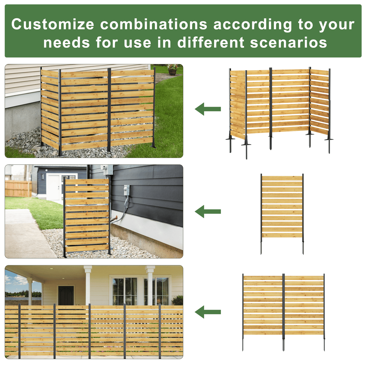 Goodyo Cedar Outdoor Privacy Screen Panel