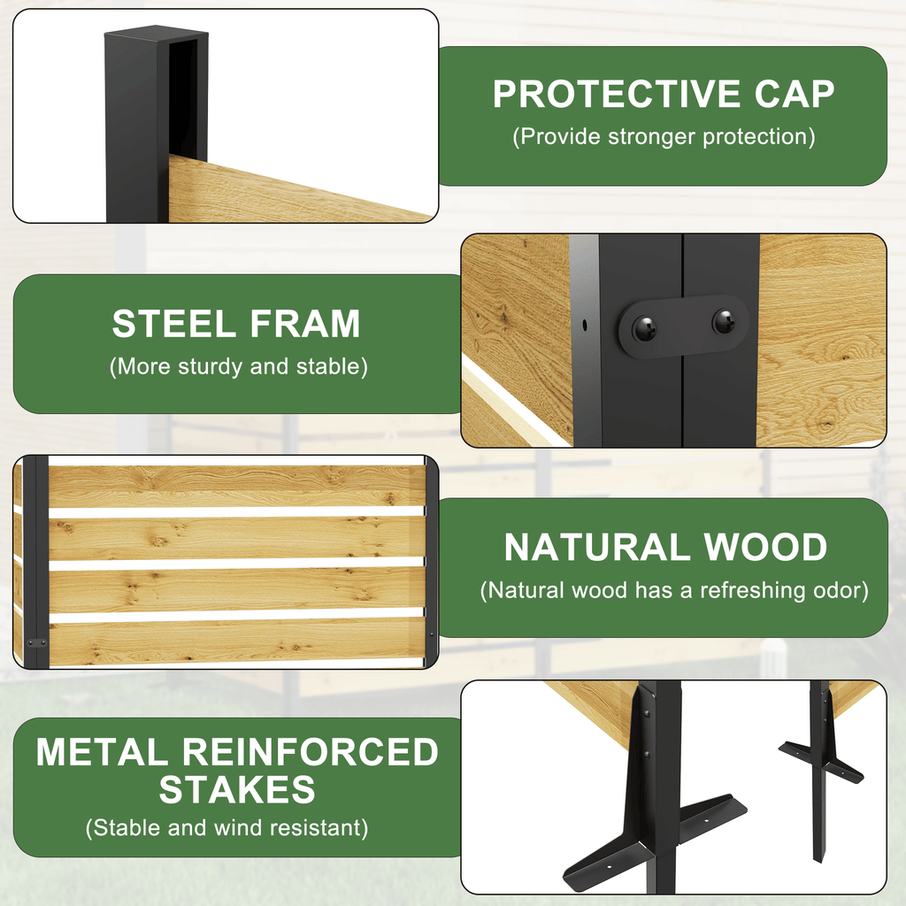 Goodyo Cedar Outdoor Privacy Screen Panel