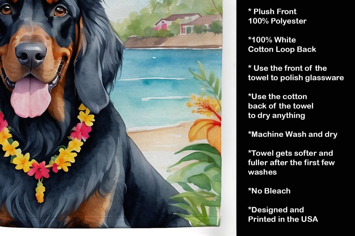 Gordon Setter Luau Dual-Sided Kitchen Towel