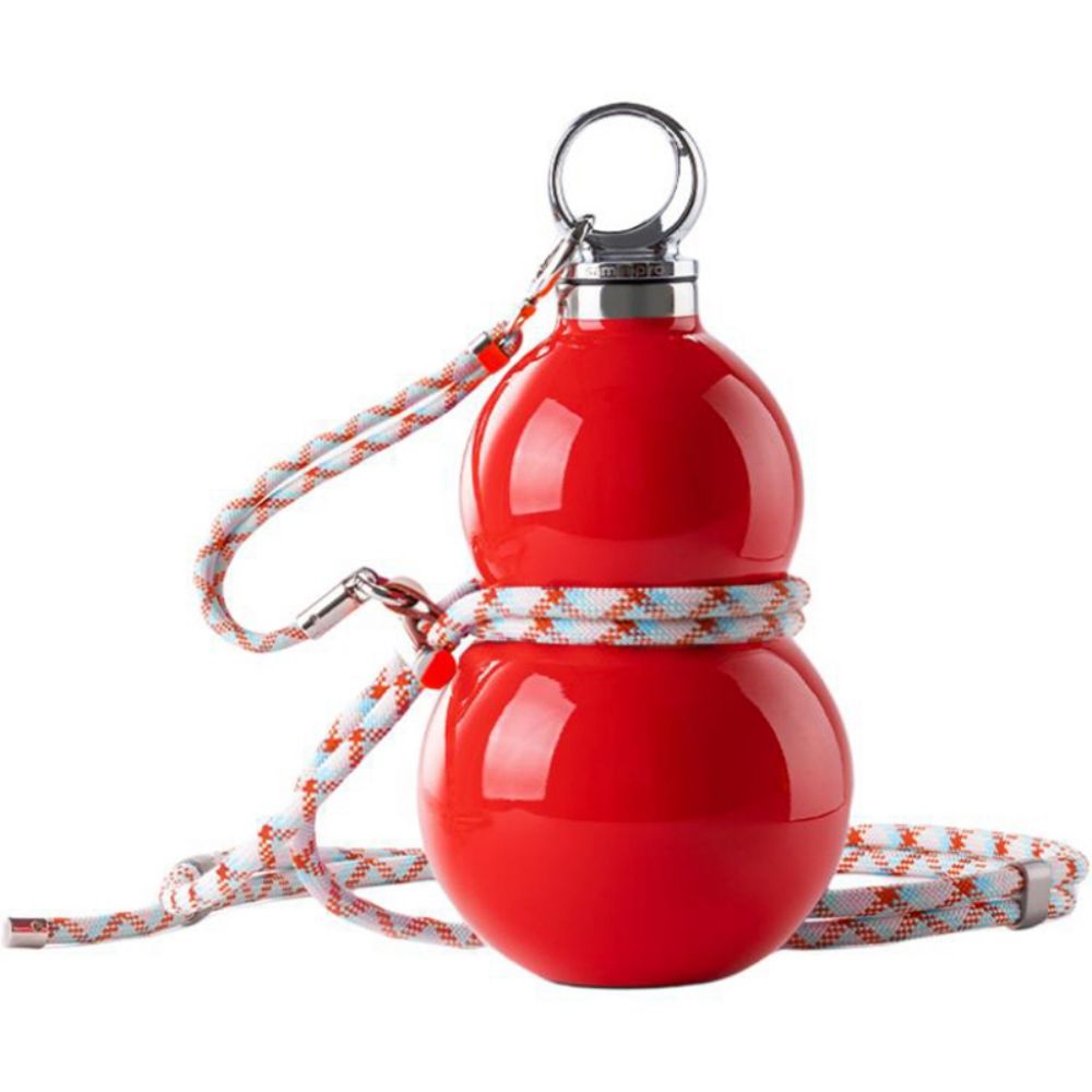 Modern Gourd-Shaped Insulated Travel Tumbler with Straw
