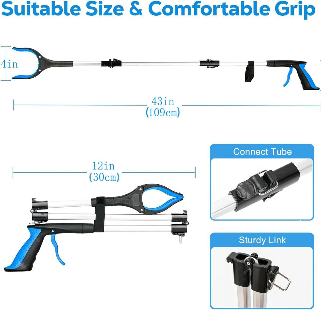 Extra Long Foldable Grabber Reacher Tool for Easy Reach