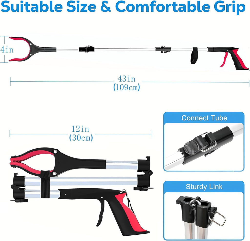 Extra Long Foldable Grabber Reacher Tool for Easy Reach