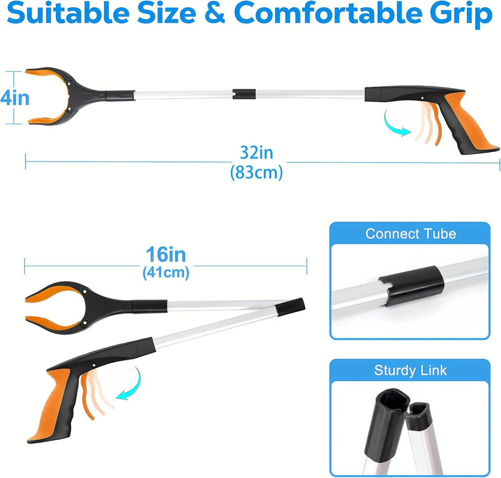 Extra Long Foldable Grabber Reacher Tool for Easy Reach