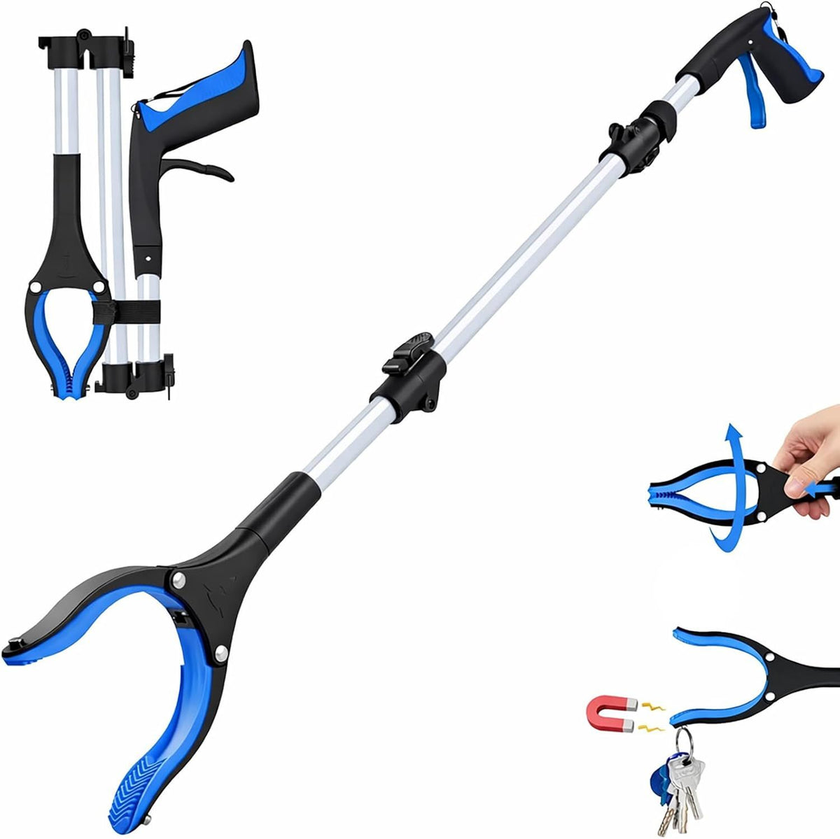 Extra Long Foldable Grabber Reacher Tool for Easy Reach