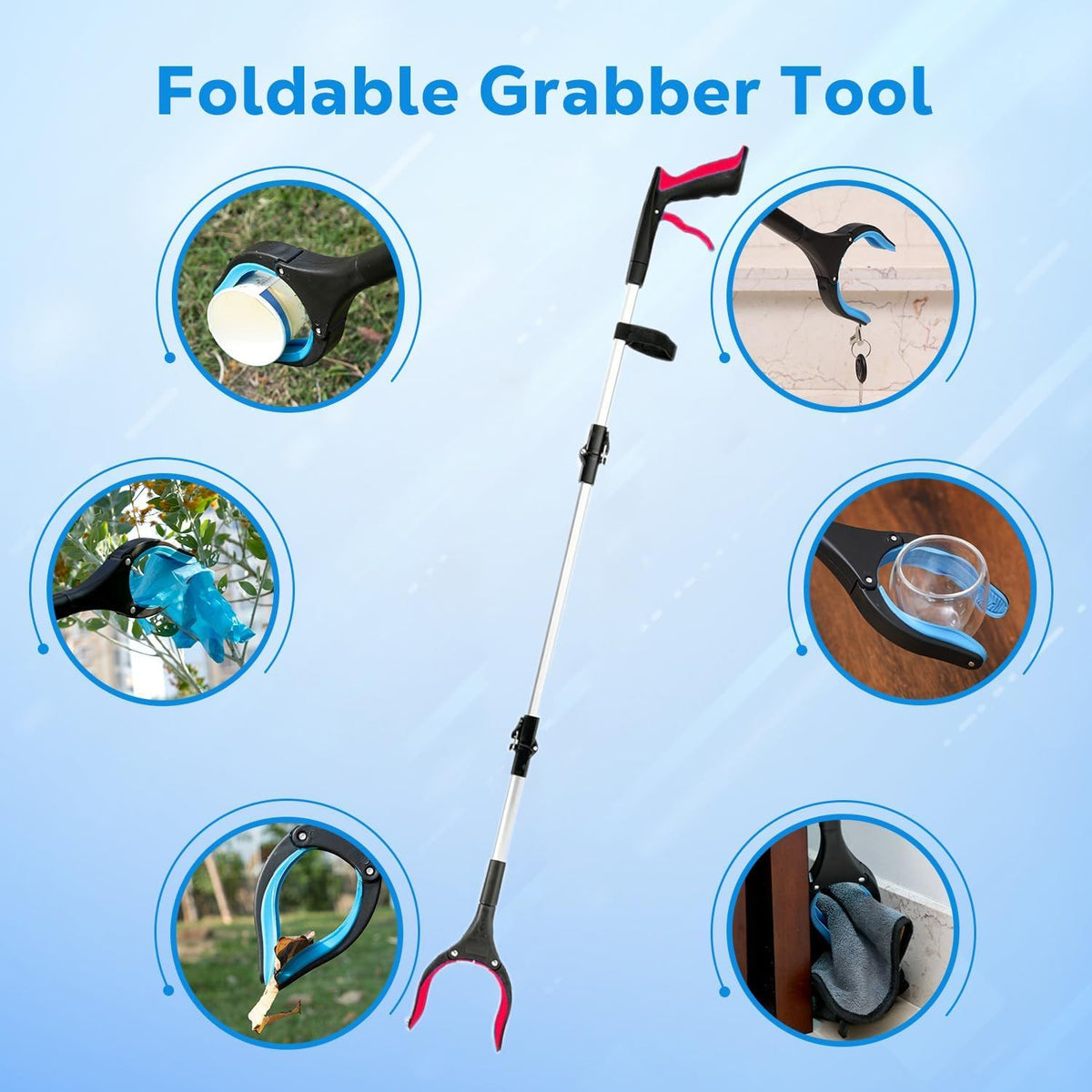 Extra Long Foldable Grabber Reacher Tool for Easy Reach