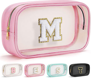 Clear Travel Toiletry Bag – Preppy Cosmetic Organizer Gift for Teachers