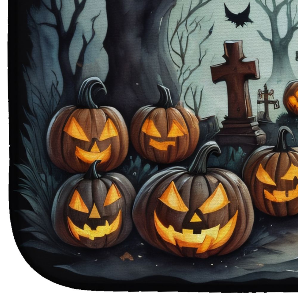Spooky Graveyard Dish Drying Mat for Halloween Kitchens