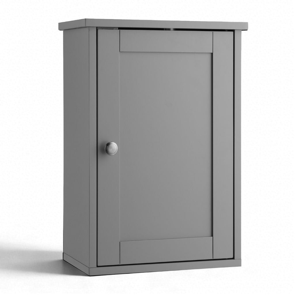 Stylish Grey Bathroom Wall Cabinet with Shelf