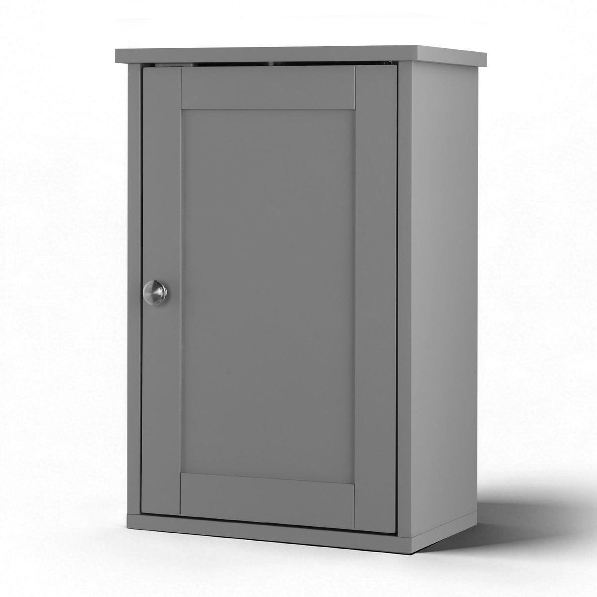Stylish Grey Bathroom Wall Cabinet with Shelf