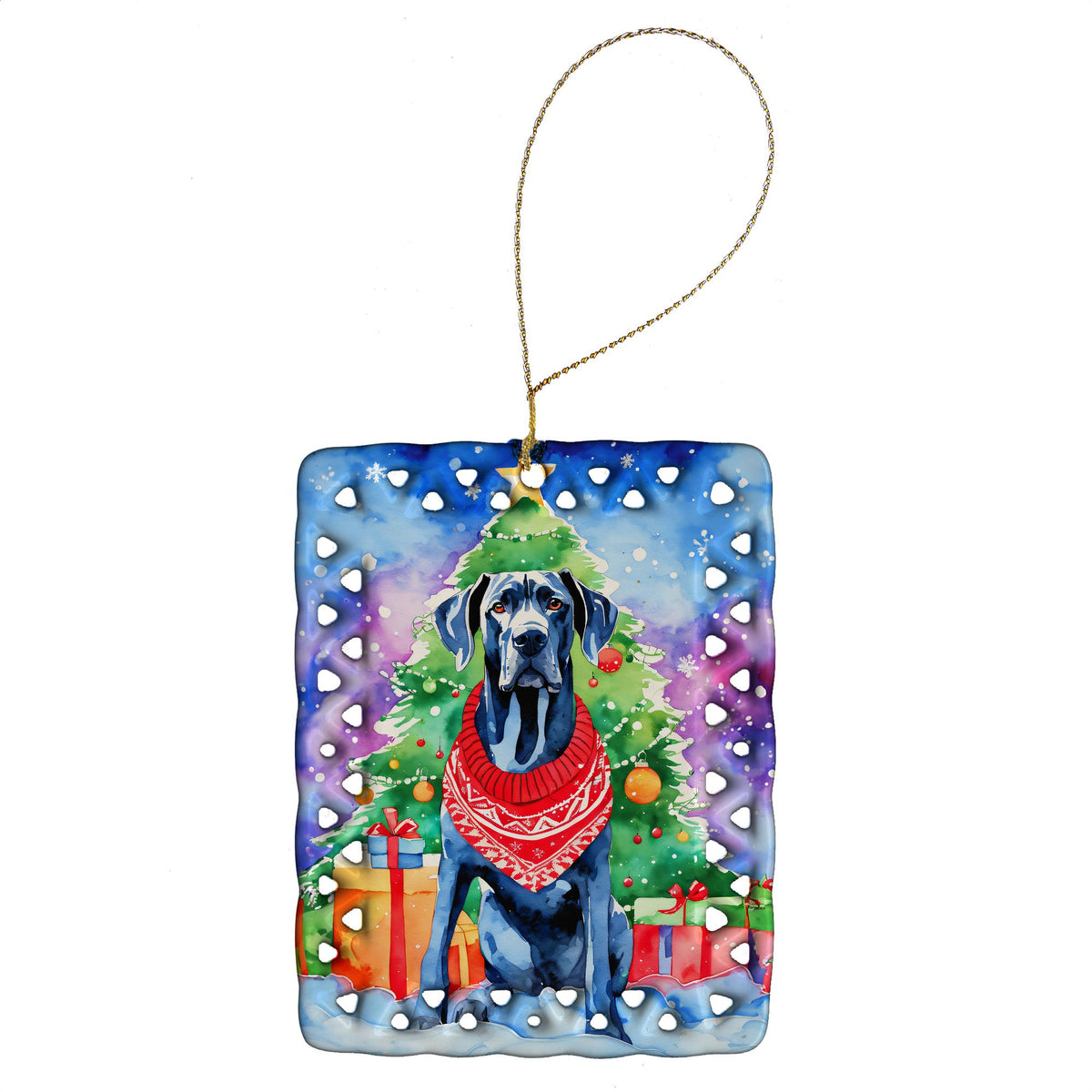 Great Dane Personalized Christmas Ornament