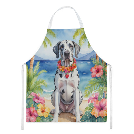 Great Dane Luau Art Bib Apron