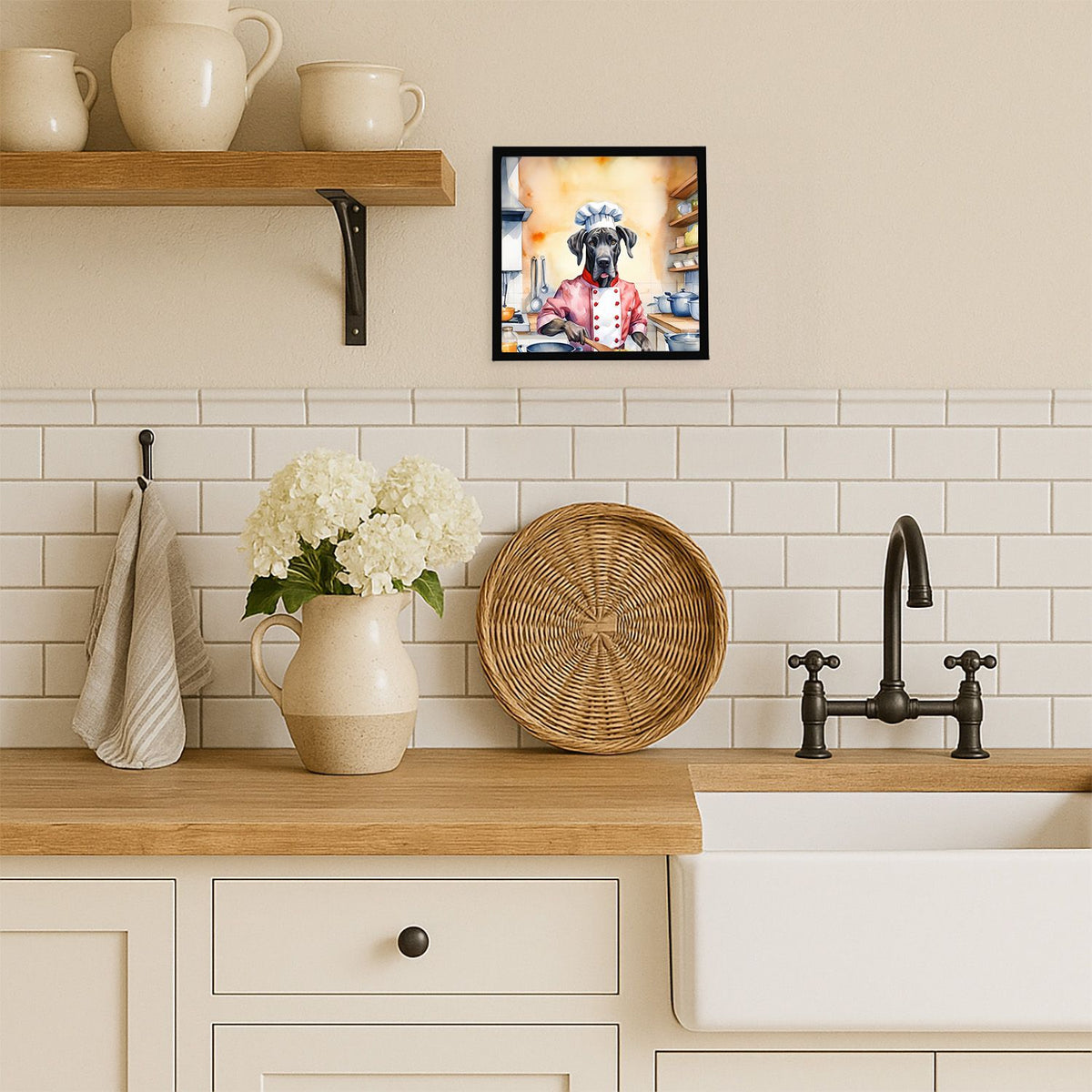 Great Dane The Chef Framed Wall Art