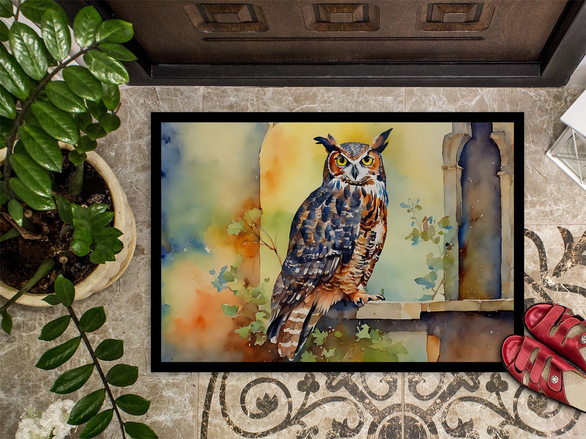 Great Horned Owl Indoor-Outdoor Artwork Doormat