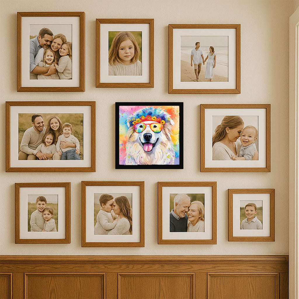 Great Pyrenees Hippie Dawg Framed Wall Print