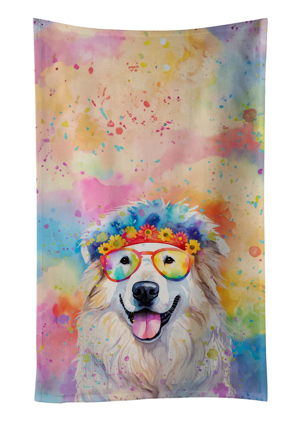 Great Pyrenees Hippie Dawg Kitchen Towel