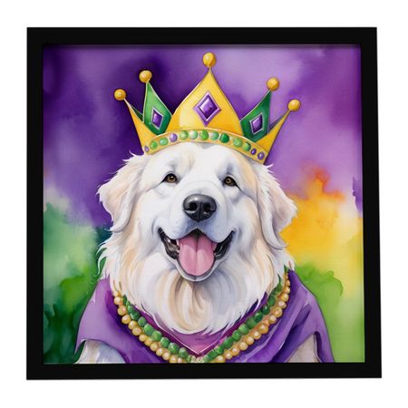 Great Pyrenees King of Mardi Gras Framed Wall Art