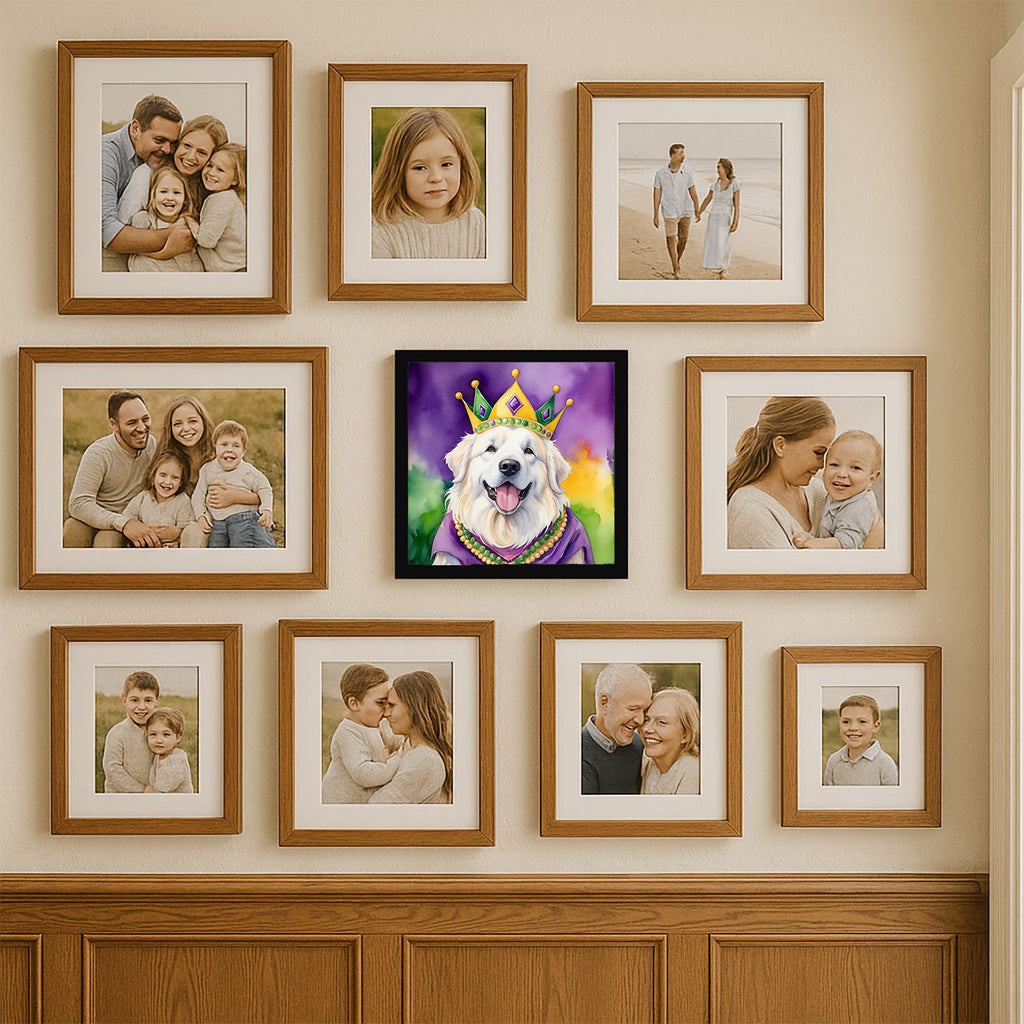 Great Pyrenees King of Mardi Gras Framed Wall Art