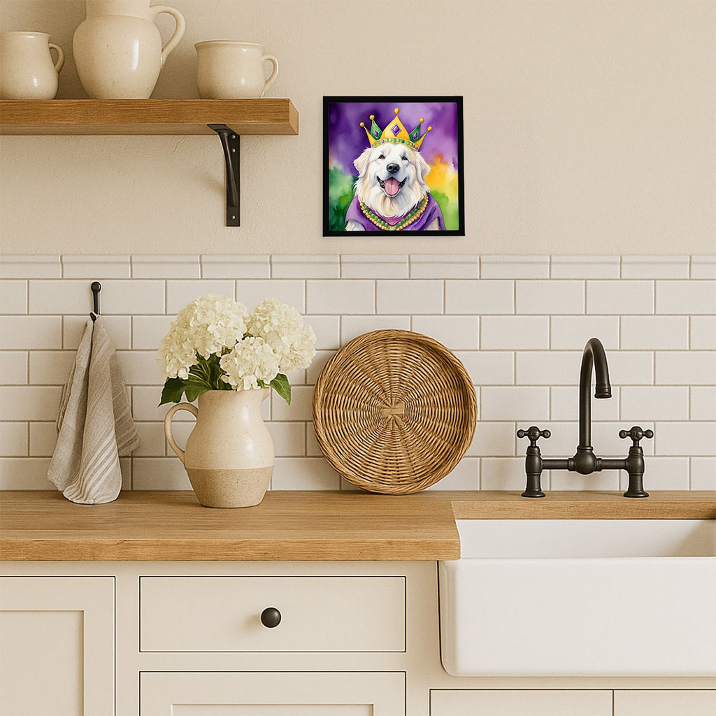 Great Pyrenees King of Mardi Gras Framed Wall Art